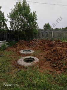 септик двухкамерный из колец с люком ноябрь 2019